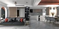 Amsterdam 4Lt Bar Pendant - Black Metal & Smoked Glass