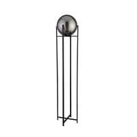 Amsterdam Floor Lamp  - Black Metal & Smoked Glass