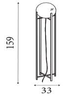 Amsterdam Floor Lamp  - Black Metal & Smoked Glass
