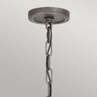 Angelo 9 Light Chandelier Distressed Weathered Oak & Grey Metal QN-ANGELO9