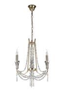 Ansel 3 Light Chandelier Pendant French Gold and Crystal