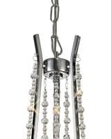 Ansel 3 Light  Chandelier Pendant E14 Polished Chrome and Crystal