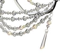 Ansel 3 Light  Chandelier Pendant E14 Polished Chrome and Crystal