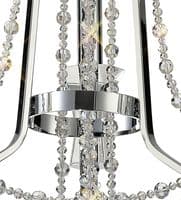Ansel 3 Light  Chandelier Pendant E14 Polished Chrome and Crystal