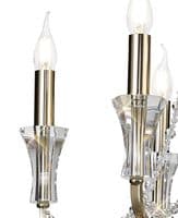 Ansel 6 Light Chandelier Pendant E14 French Gold and Crystal