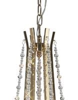 Ansel 6 Light Chandelier Pendant E14 French Gold and Crystal
