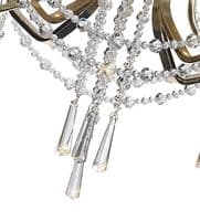 Ansel 6 Light Chandelier Pendant E14 French Gold and Crystal