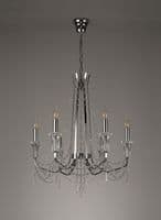 Ansel 6 Light Chandelier E14 Polished Chrome and Crystal