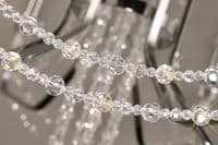 Ansel 6 Light Chandelier E14 Polished Chrome and Crystal