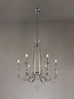 Ansel 6 Light Chandelier E14 Polished Chrome and Crystal