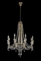 Ansel 8 Light Chandelier E14 French Gold and Crystal (Requires Construction)