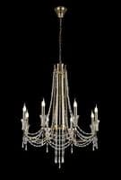 Ansel 8 Light Chandelier E14 French Gold and Crystal (Requires Construction)