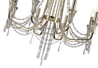Ansel 8 Light Chandelier E14 French Gold and Crystal (Requires Construction)