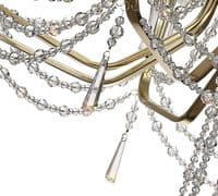 Ansel 8 Light Chandelier E14 French Gold and Crystal (Requires Construction)