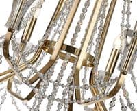 Ansel 8 Light Chandelier E14 French Gold and Crystal (Requires Construction)