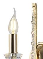 Ansel Wall Lamp 1 Light E14 French Gold and Crystal