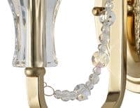 Ansel Wall Lamp 1 Light E14 French Gold and Crystal