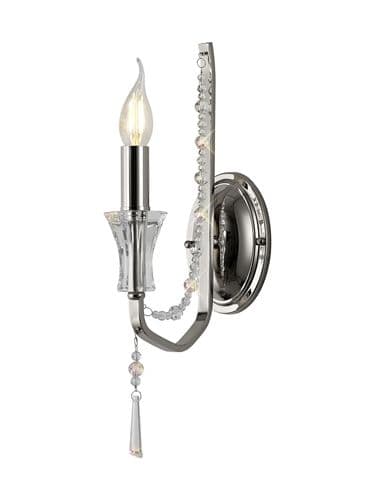 Ansel Wall Lamp 1 Light E14 Polished Chrome and Crystal