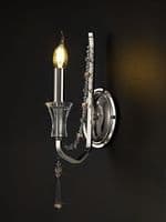Ansel Wall Lamp 1 Light E14 Polished Chrome and Crystal