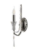 Ansel Wall Lamp 1 Light E14 Polished Chrome and Crystal