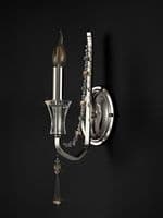 Ansel Wall Lamp 1 Light E14 Polished Chrome and Crystal