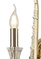 Ansel Wall Lamp 2 Light E14 French Gold and Crystal