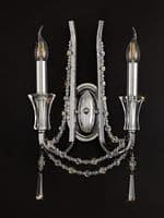 Ansel Wall Lamp 2 Light E14 Polished Chrome and Crystal