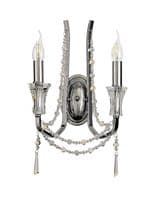 Ansel Wall Lamp 2 Light E14 Polished Chrome and Crystal