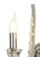 Ansel Wall Lamp 2 Light E14 Polished Chrome and Crystal