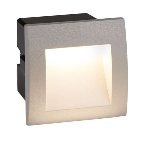 Ankle Led Indoor or Outdoor Recessed Wall Light Square, Grey