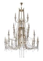 Ansel 12+6+3+3 Light Chandelier E14 French Gold and Crystal, (Requires Construction)16.5kg