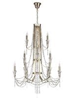 Ansel 6+3+3 Light Chandelier E14 French Gold and Crystal (Requires Construction)16.5kg