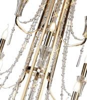 Ansel 6+3+3 Light Chandelier E14 French Gold and Crystal (Requires Construction)16.5kg