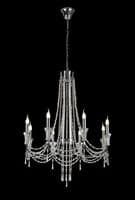Ansel 8 Light Chandelier E14 Polished Chrome and Crystal (Requires Construction)