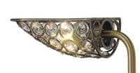 Anthony Wall Lamp 2 Light G9 Antique Brass with Crystal