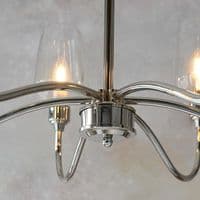 Antique brass 6 light pendant with clear glass 107791