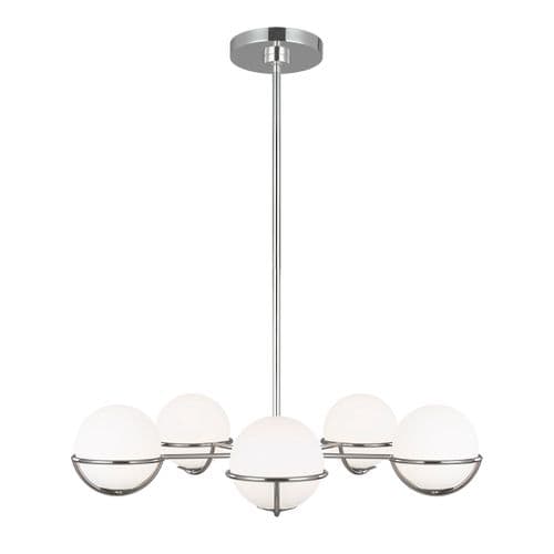 Apollo 5 Light Chandelier in Polished Nickel FE-APOLLO5-PN