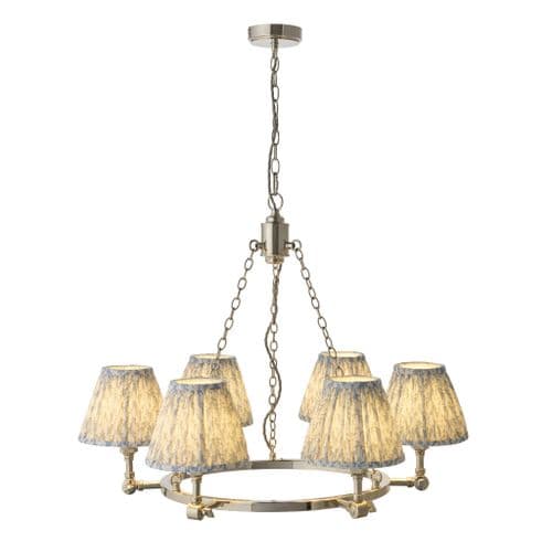 Arabella & Leaf, 6lt Pendant, Shell Bay Blue