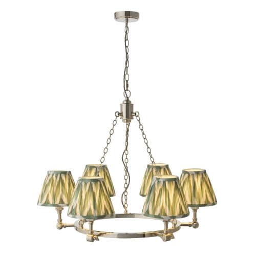 Arabella & Zigzag, 6lt Pendant, Cotwold Green
