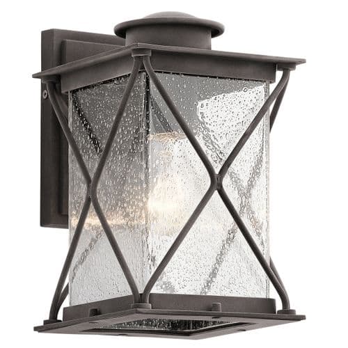 Argyle 1 Light Small Outdoor Wall Light in Bronze Black KL-ARGYLE2-S