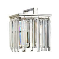 Aries 1 Light Wall Light Polished Nickel with Crystal Glass ARIES1
