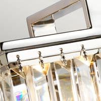 Aries 1 Light Wall Light Polished Nickel with Crystal Glass ARIES1