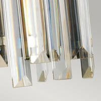 Aries 1 Light Wall Light Polished Nickel with Crystal Glass ARIES1