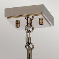 Aries 4 Light Large Chandelier Polished Nickel with Crystal Glass ARIES-4P-L
