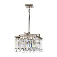 Aries 4 Light Small Chandelier Polished Nickel with Crystal Glass ARIES-4P-S