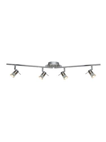 Aries 4Lt Split Bar Spotlight - Chrome & Satin Silver Metal