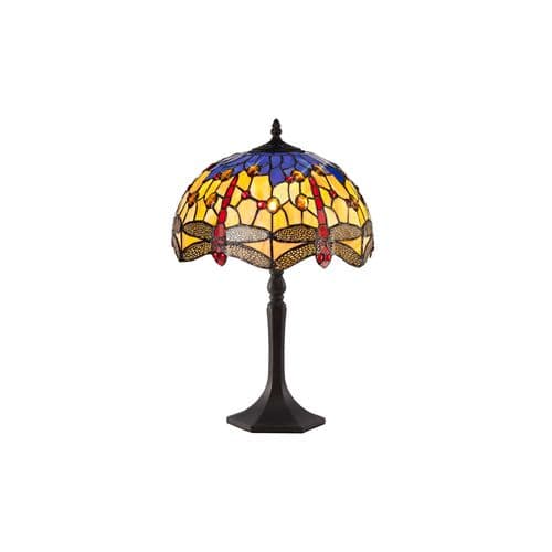 Arizona 1 Light Octagonal Table Lamp E27 With 30cm Tiffany Shade