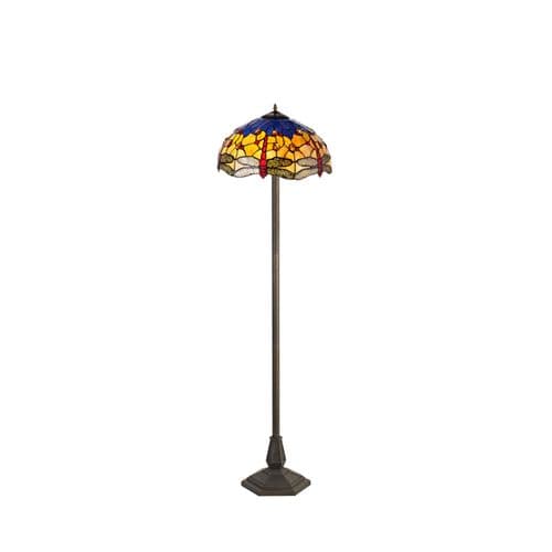 Arizona 2 Light Octagonal Floor Lamp E27 With 40cm Tiffany Shade