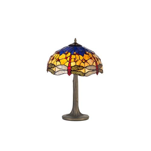 Arizona 2 Light Tree Like Table Lamp E27 With 40cm Tiffany Shade