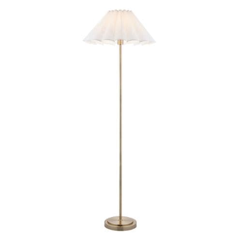 Arlo & Ayla 52cm, Floor, Brass/White